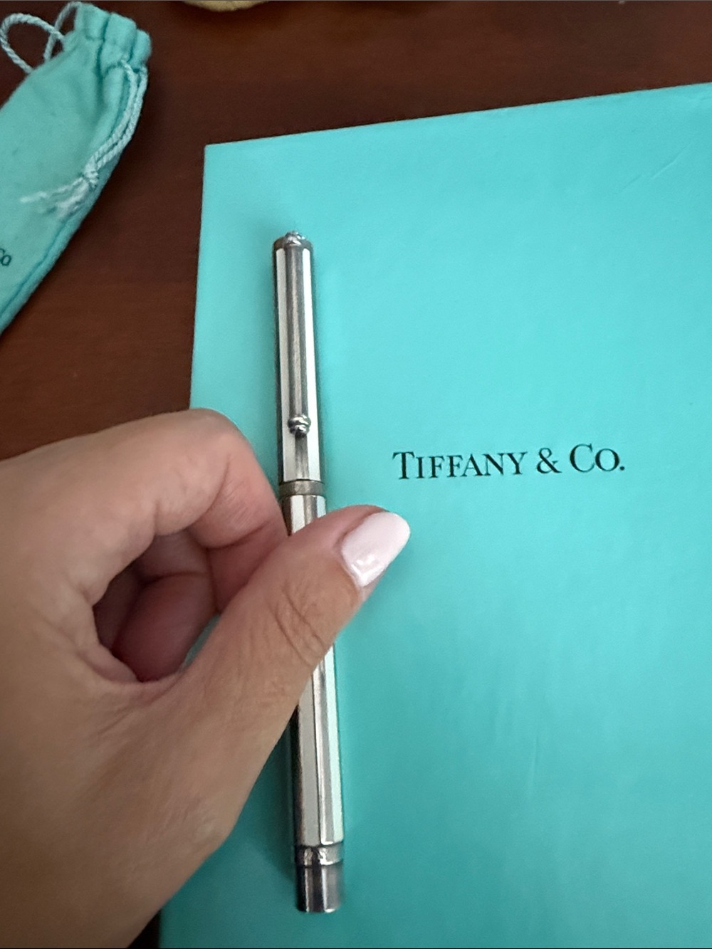 Tiffany & Co. Atlas Silver Pen on Tiffany Blue Box - Picture 2 of 9